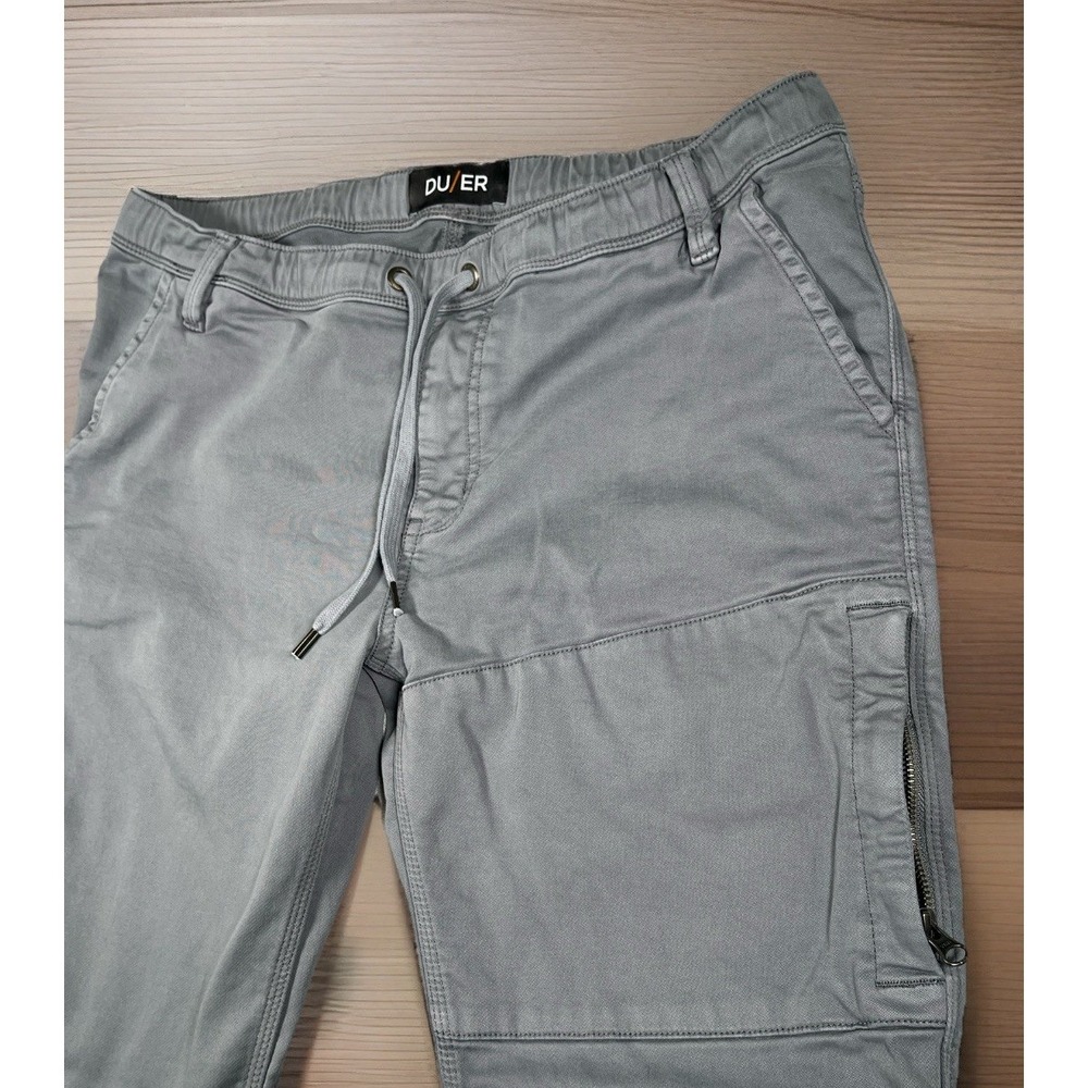 DU/ER Duer N2X No Sweat Slim Fit Jogger Pants Mens 36x29 Gray 5-Pocket Stretch